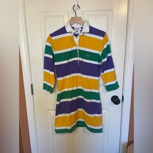 Striped Long Sleeve Polo Dress